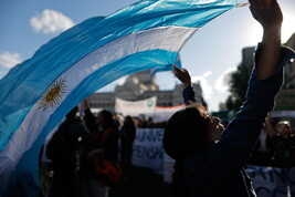 Una bandiera argentina