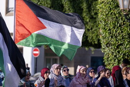 Solidarity protest for Palestine in Rabat, Morocco