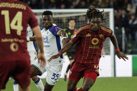 Serie A soccer match between AS Roma vs Hellas Verona