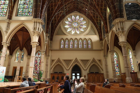 People Gather in Chicago after election of Pope Leo XIV