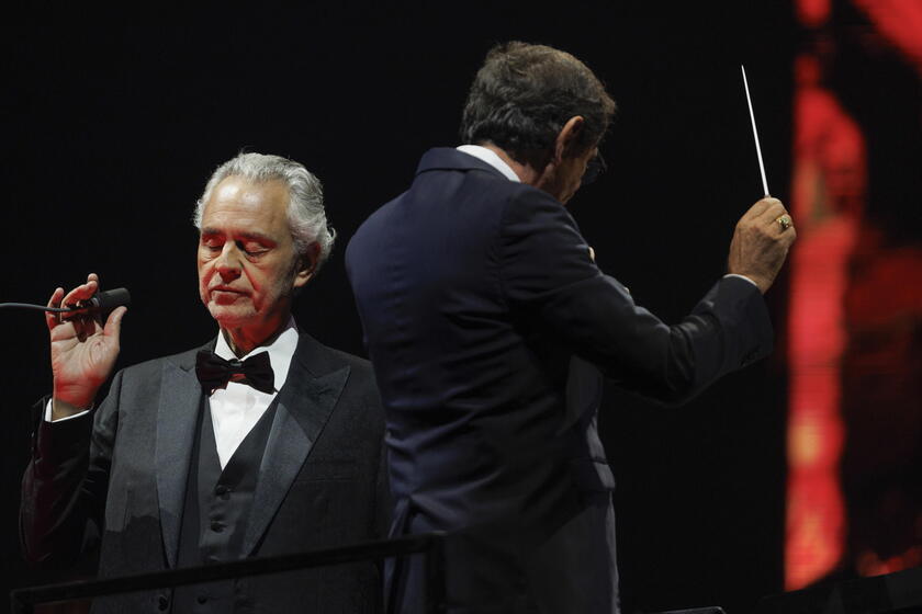 Andrea Bocelli performs concert in Madrid