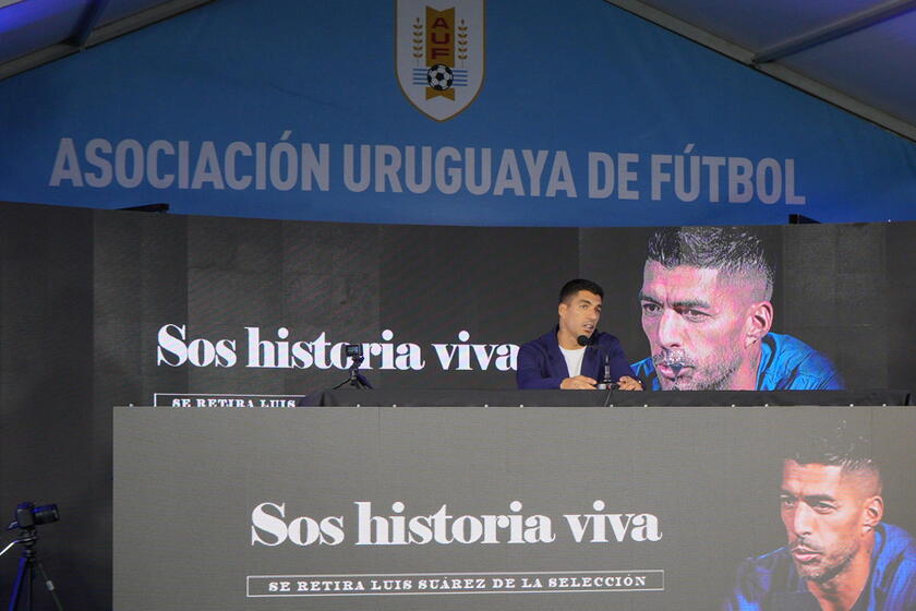 Uruguayan soccer player Luis Suarez announces his retirement from Uruguay national team