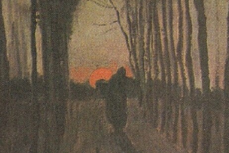 L’opera ‘Viale di pioppi al tramonto’ di Vincent van Gogh (fonte: Wikimedia)