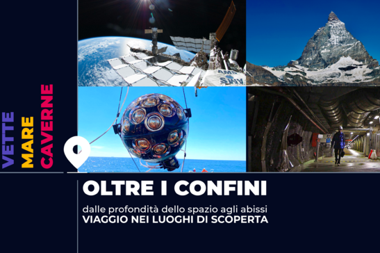 Immagine di copertina della serie 'Oltre i confini' dell'Istituto Nazionale di Fisica Nucleare (fonte: INFN)