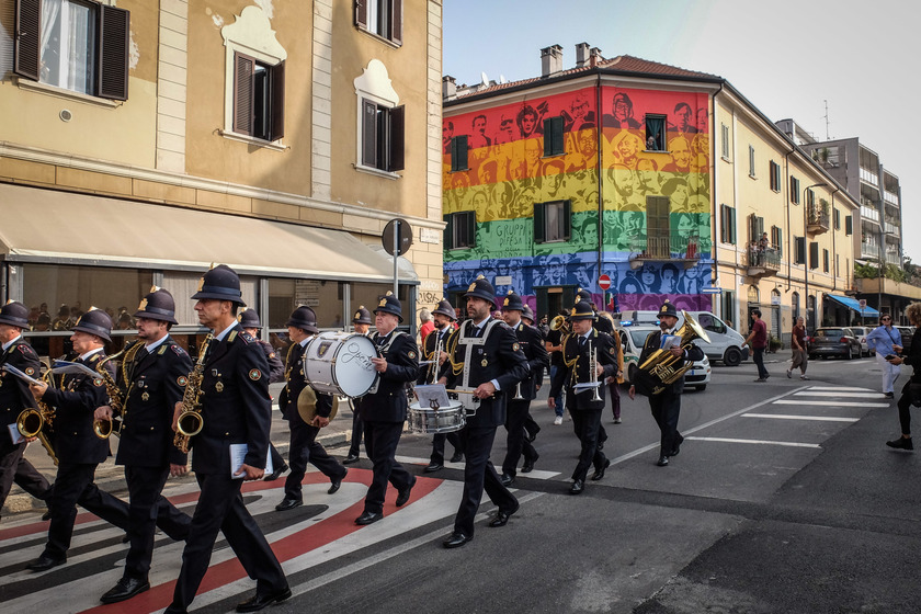 Inaugurazione de  'Il murale dei diritti ' a Milano - RIPRODUZIONE RISERVATA