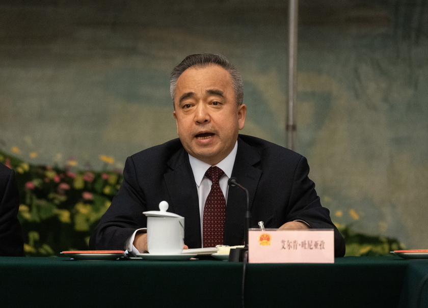 Xinjiang delegation group meeting during The Third Session of the 14th National People's Congress (NPC) of China