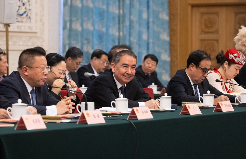 Xinjiang delegation group meeting during The Third Session of the 14th National People's Congress (NPC) of China