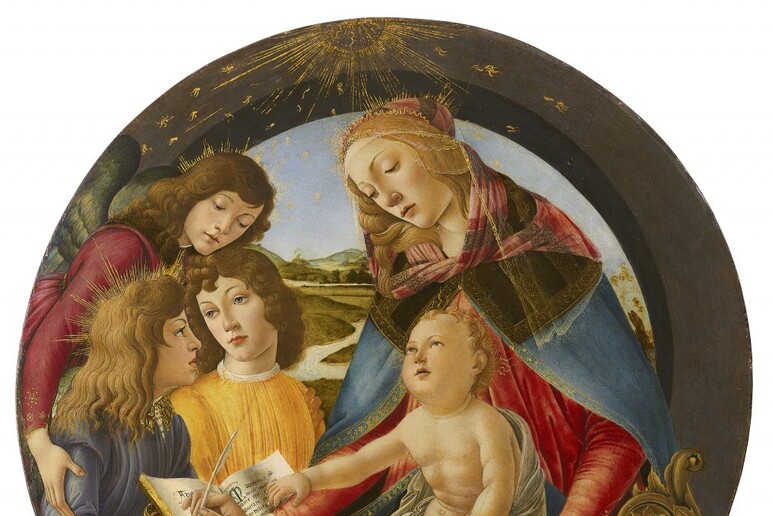 La  'Madonna del Magnificat ' di Botticelli dalla collezione di Paul Allen all 'asta da Christie 's a New York - Courtesy Christie 's - RIPRODUZIONE RISERVATA