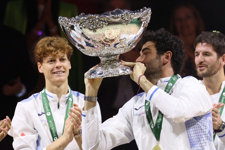 Matteo Berrettini e  Jannik Sinner © ANSA/AFP