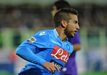 Dries Mertens dopo aver segnato il gol del decisivo 1-2 del Napoli a Firenze contro la Fiorentina